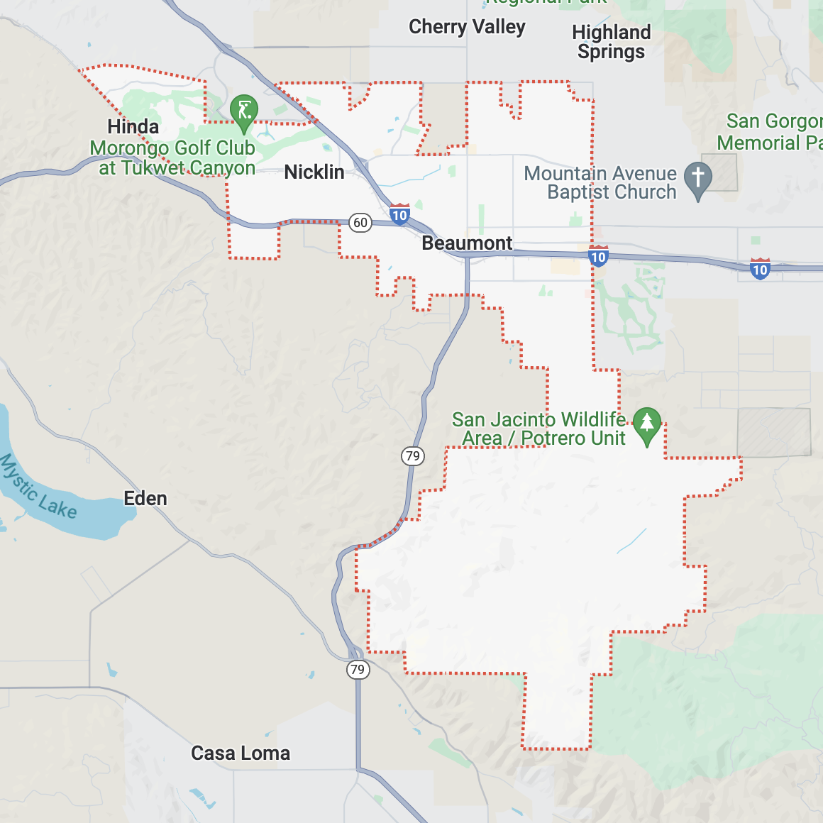 Beaumont City Map
